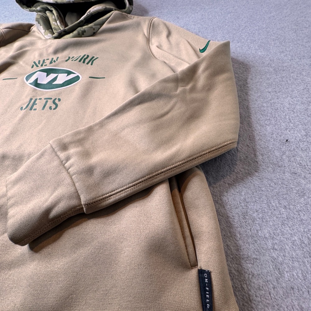 Nike New York Jets NFL Hoodie Sweatshirt Men Small Salute to Service Desert Camo - Picture 9 of 11